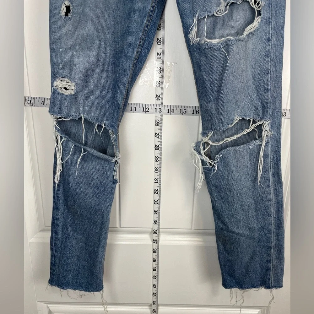 GRLFRND Karolina Distressed High-Rise Skinny Jean in A Little More Love - Picture 3 of 15
